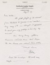 Letter from the first flight of airmail from Fairbanks to Juneau.